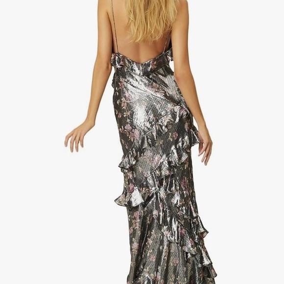PROM LoveShackFancy Rialto Floral Silk Lamé Maxi Dress several sizes NWT - Picture 4 of 11